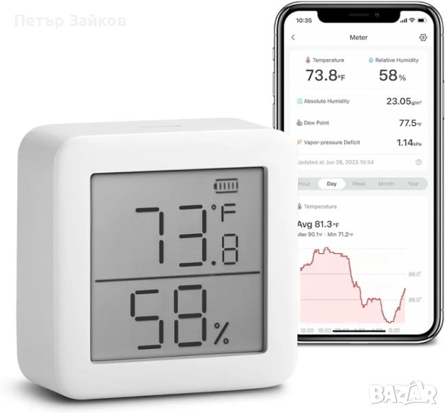 Вътрешен термометър SwitchBot Хидрометър , снимка 1