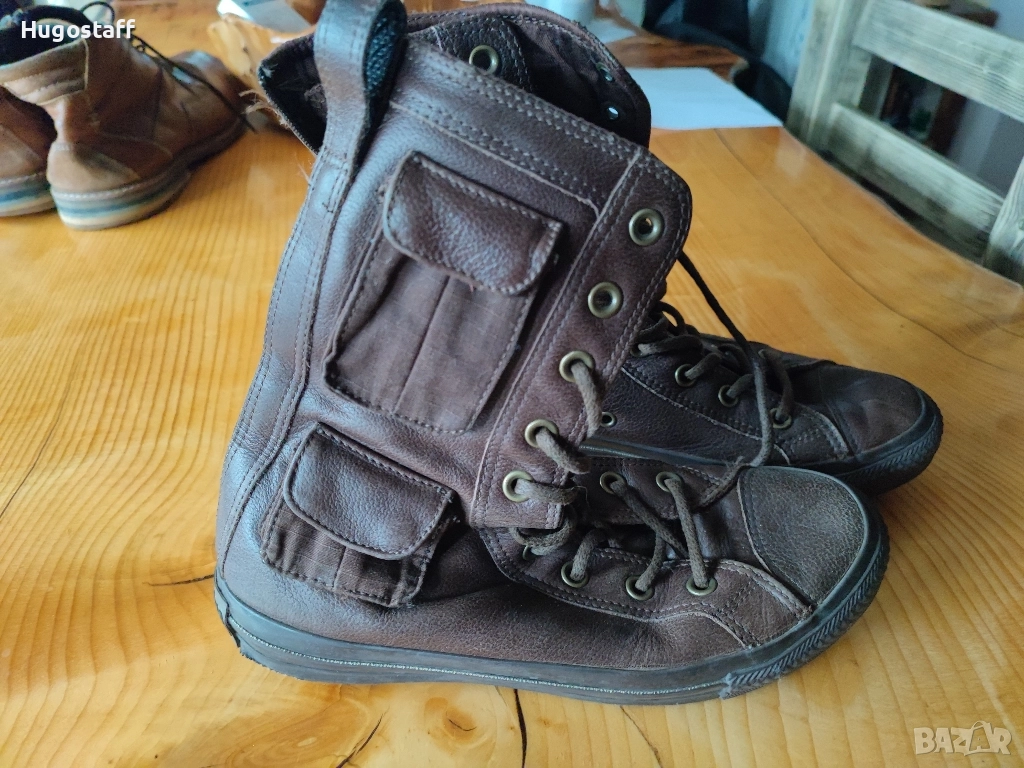 Винтидж бутикови кожени кецове военни кожени Converse Chuck Taylor All Star XHi Combat Safari 38, снимка 1