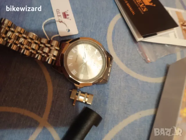 OLEVS Мъжки кварцов часовник с дата и ден от седмицата, снимка 7 - Мъжки - 48668699