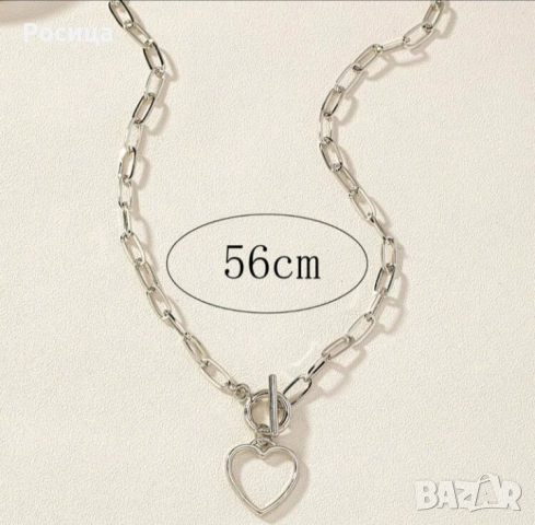 Дамско колие сребристо , снимка 3 - Колиета, медальони, синджири - 51531307