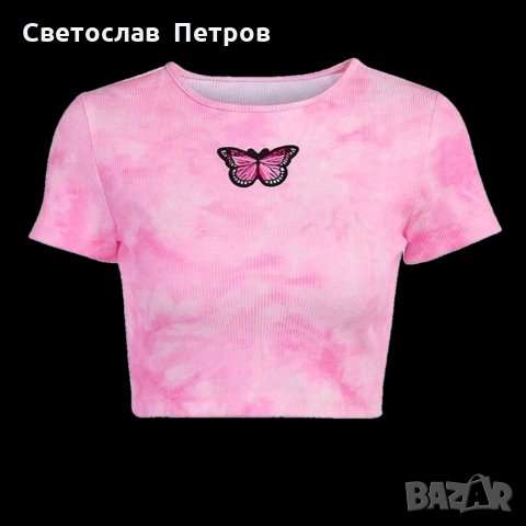 Нова Тениска Розова Пеперуда , снимка 1 - Тениски - 36002999