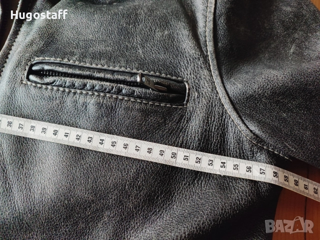 Винтидж Мъжко кожено яке Cafe Racer Rogue Leather  by  Reilly Olmes L/Xl, снимка 11 - Якета - 52686888
