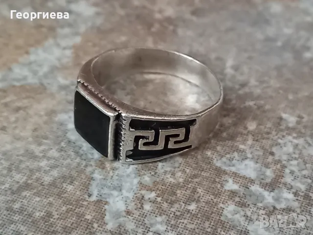 Сребърен мъжки пръстен, снимка 3 - Пръстени - 49893069