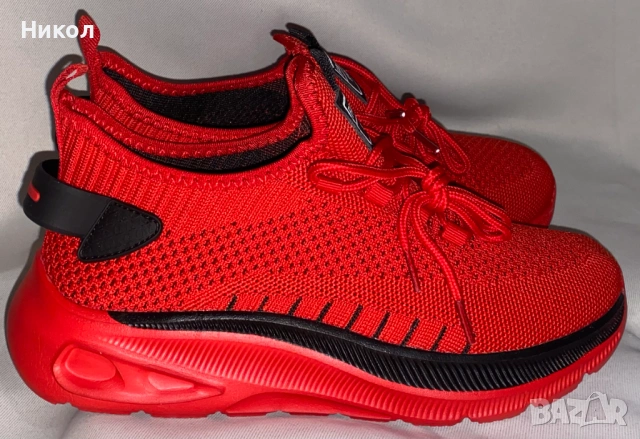 Унисекс червени летни маратонки, р-р 39., снимка 4 - Маратонки - 53390156