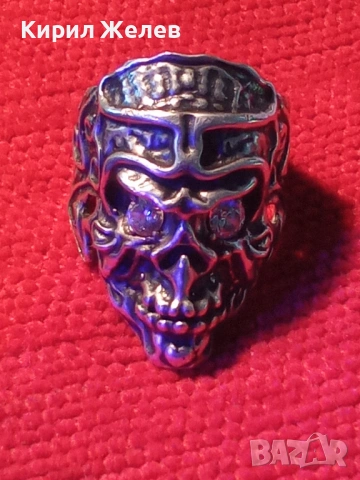 СРЕБЪРЕН НЕО ГОТИК АРТ ПИРАТСКИ ПРЪСТЕН ЛАКИРАНО СРЕБРО 925 с ЮВЕЛИРНО ФАСЕТИРАНИ ЦИРКОНИ 36160, снимка 18 - Пръстени - 39507140