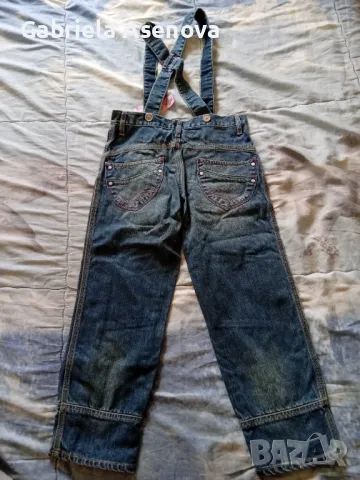 Ново дънково кащеризонче с подарък, снимка 5 - Детски панталони и дънки - 50218846