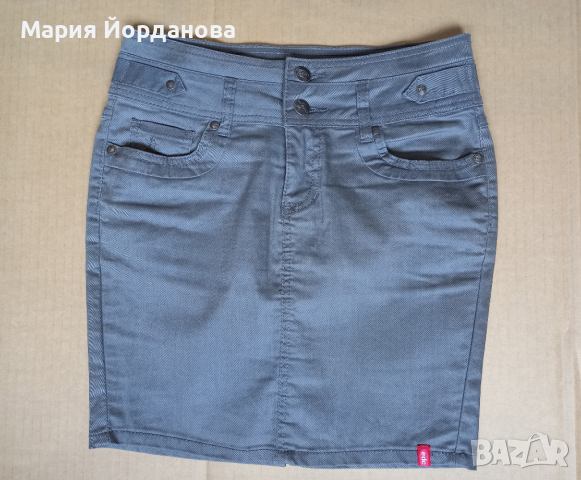 Къса сива дънкова пола Esprit, XS