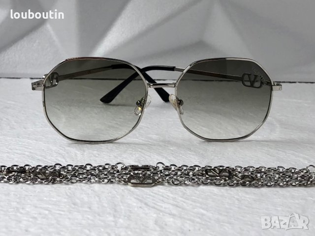 Valentino дамски слънчеви очила Осмоъгълник с верижка синджир, снимка 9 - Слънчеви и диоптрични очила - 41846901