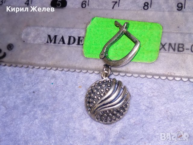 СТИЛНО АРТ ОРНАМЕНТИРАНА АНГЛИЙСКА ОБЕЦА СРЕБРО 925 БИЖУТЕРСКА РЪЧНА ИЗРАБОТКА 38246, снимка 6 - Обеци - 40940790