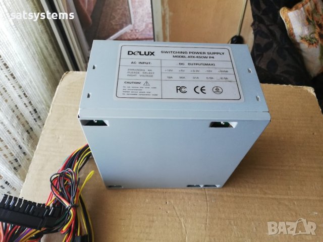 Компютърно захранване 450W Delux ATX-450W P4 120mm FAN, снимка 2 - Захранвания и кутии - 41427231