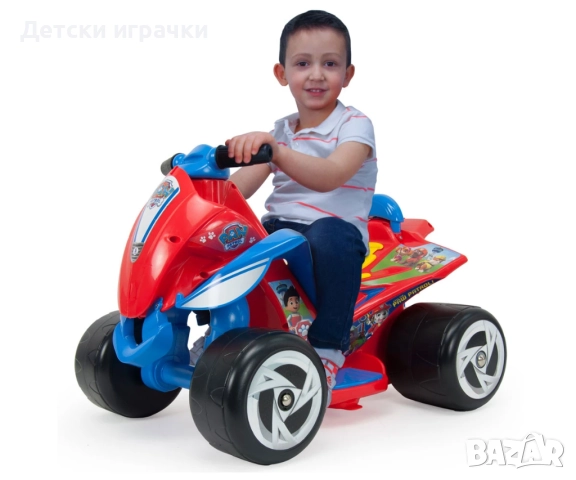 Пес Патрул Електрическа кола Wings Paw Patrol с батерия 6V, Injusa , снимка 2 - Детски велосипеди, триколки и коли - 52649014