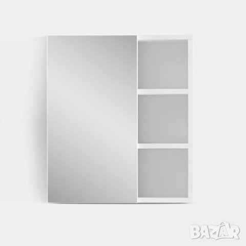 Шкаф за баня с огледало CLIPOP WFBS-BC-D0181WH / WFBS-BC-0117WH, снимка 2 - Шкафове - 42412228