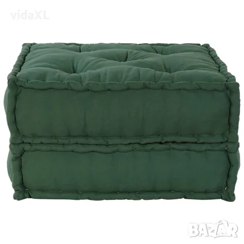 vidaXL Модулен диван зелен 70x70x36 плат, снимка 4 - Дивани и мека мебел - 56147526