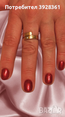 Модерен дамски пръстен тип халка от неръждаема стомана с цирконий Casablanca - размери 17/18/19