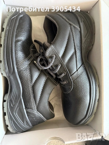 Мъжки работни обувки с метално бомбе/ естествена кожа