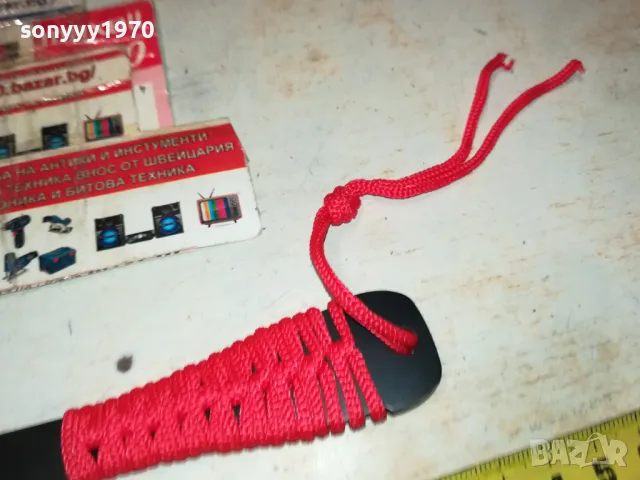 КАМА МЕТАЛЕН НОЖ С ВЪЖЕНА ОПЛЕТКА-ЧЕРВЕНО 2002251933, снимка 12 - Ножове - 49213113