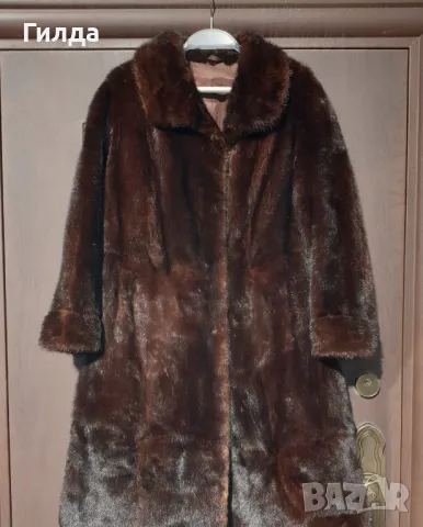 палто от естествена норка визон кафяво S цели кожи налично, снимка 9 - Палта, манта - 49144458