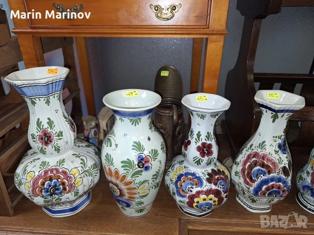 Порцеланови вази Делфт , снимка 3 - Антикварни и старинни предмети - 53620326