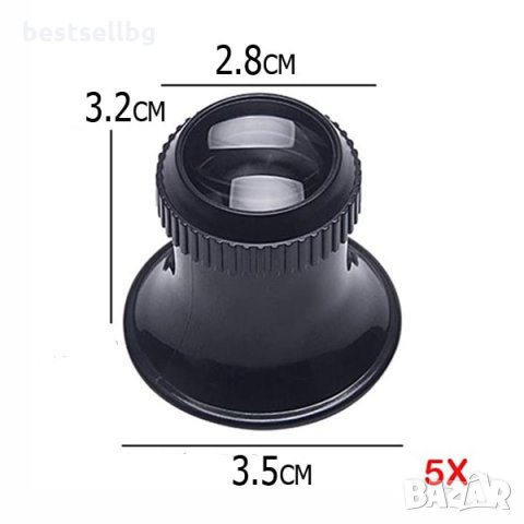 Часовникарска увеличителна лупа за око 5X увеличение златарска работа, снимка 2 - Други инструменти - 35890584