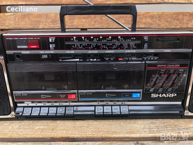 Радиокасетофон Sharp WF-340(BK), снимка 4 - Радиокасетофони, транзистори - 53604719
