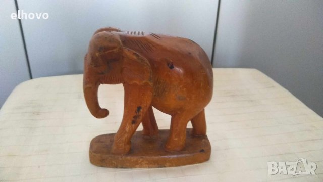 Сувенир дървен слон 14х15