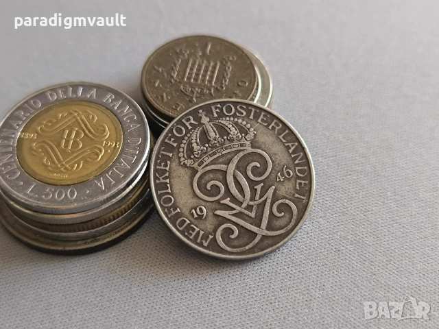 Mонета - Швеция - 5 йоре | 1946г.