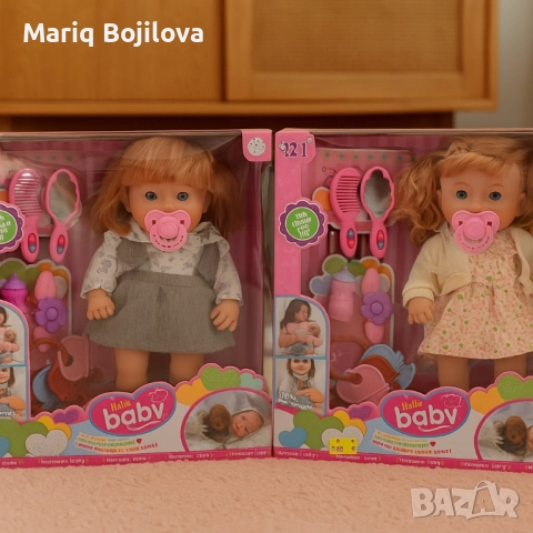 Кукла Hello Baby – говореща и пееща на български, 36 см с аксесоари, снимка 3 - Кукли - 51733721