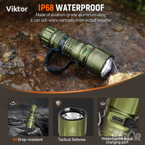 Тактическо фенерче Wurkkos TD07, снимка 3 - Оборудване и аксесоари за оръжия - 53595741