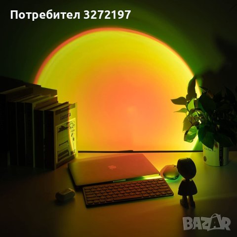 LED прожекторна лампа астронавт,слънчев залез,USB +акумулаторна батерия, снимка 12 - Настолни лампи - 40900006