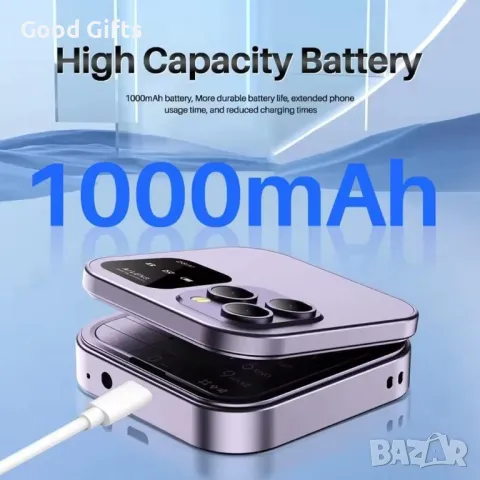 Сгъваем телефон I16 Pro Flip, с 2 SIM карти, 2G, снимка 4 - Други - 50187790