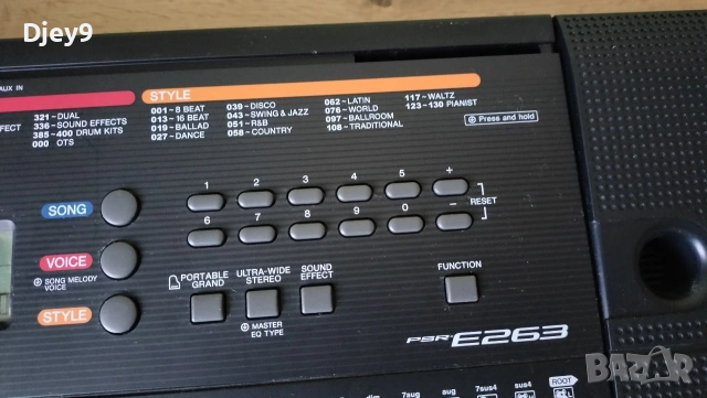 синтезатор Yamaha psre263 нов с нотник, снимка 7 - Синтезатори - 53235617