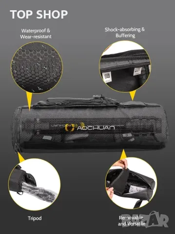 AOCHUAN 3-осен гимбал стабилизатор за iPhone и Android с RGB светлина, снимка 4 - Селфи стикове, аксесоари - 49640928