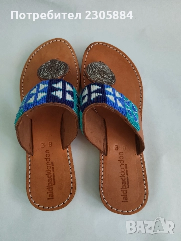 Laidback London  дамски чехли Ръчна изработка. 