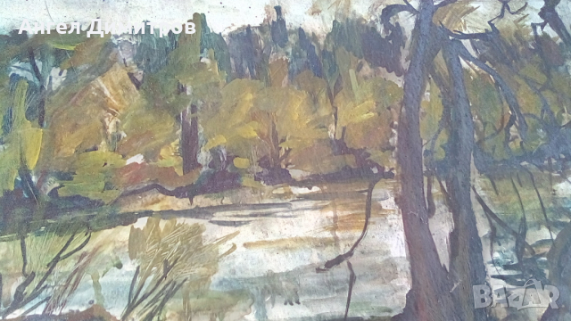 Стара картина гваш Борис Новиков ?, снимка 2 - Антикварни и старинни предмети - 36260695