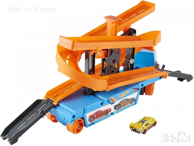 Hot Wheels Камион Автовоз Писта 1 Колa Повдигащ Изстрелващ Механизъм, снимка 3 - Коли, камиони, мотори, писти - 39362589