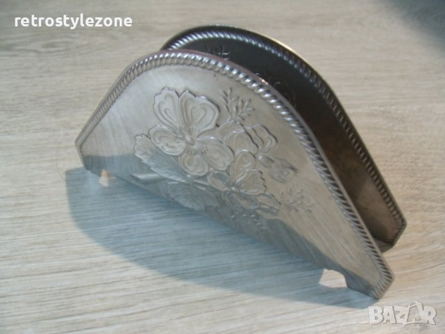 № 7157 стар метален салфетник   , снимка 4 - Други ценни предмети - 42332214