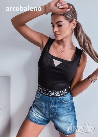 Дамско раирано памучно боди със златиста кръпка  AVA, 2цвята , снимка 14 - Корсети, бюстиета, топове - 50662795