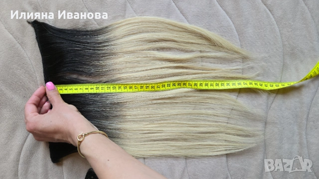 2 бр  Омбре двойни треси ест.коса , снимка 3 - Аксесоари за коса - 53783712