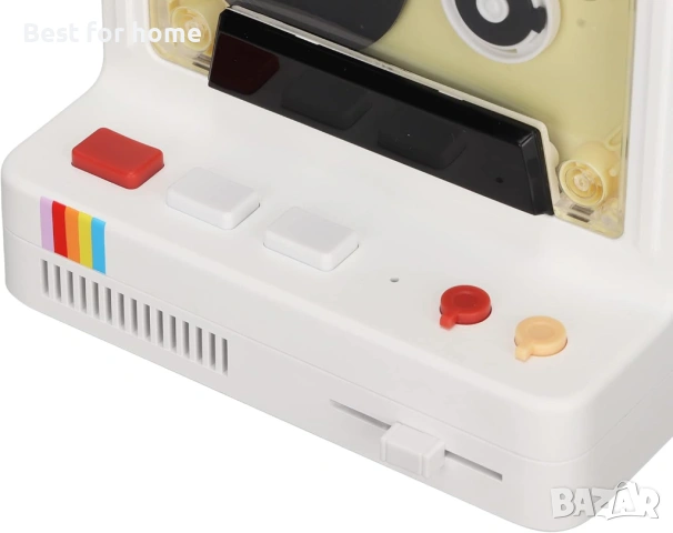 Преносим стерео ретро Bluetooth високоговорител с касетофон, сив (бял), снимка 7 - Bluetooth тонколони - 53405753