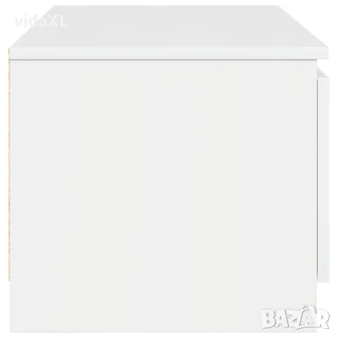 vidaXL ТВ шкаф, бял гланц, 140x40x35,5 см, инженерно дърво, снимка 7 - Шкафове - 56147773