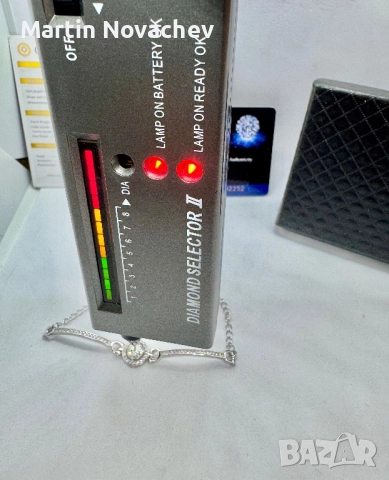 Сребърна гривна с мойсанит (Диамант) 1 карат, снимка 10 - Гривни - 51696001