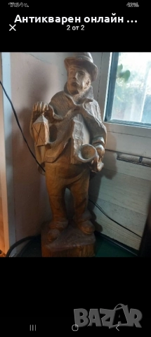 дървена фигура 49см , снимка 2 - Антикварни и старинни предмети - 52629973