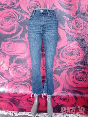 Zara Дамски дънки с висока талия С/М, снимка 1