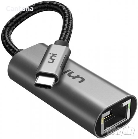 uNi USB C към Gigabit Ethernet адаптер, Realtek RTL8153, снимка 1
