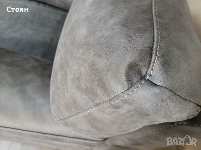 Сив фотьойл от плат, снимка 9 - Дивани и мека мебел - 53693230