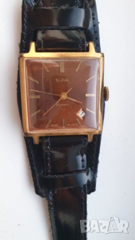 Мъжки позлатен часовник SLAVA 21 jewels, снимка 3 - Антикварни и старинни предмети - 41316686