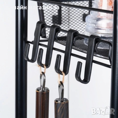 Метална етажерка с колелца на 4 нива 568028, снимка 4 - Органайзери - 53232744