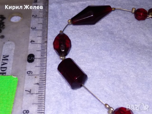 ПРЕКРАСНО ФАСЕТИРАНО КРИСТАЛНО РЕТРО АРТ НУВО СТИЛ ХЕНД МЕЙД КОЛИЕ 45511, снимка 11 - Колиета, медальони, синджири - 41753151