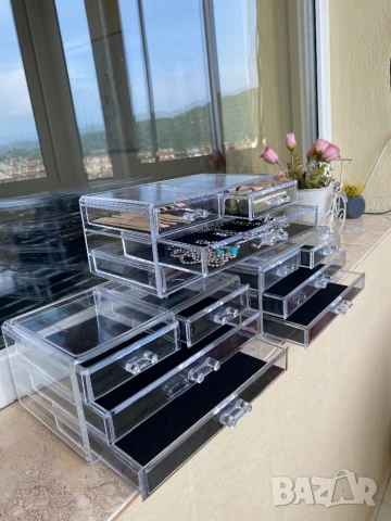 3 броя органайзери с чекмеджета прозрачни , снимка 6 - Органайзери - 50630590