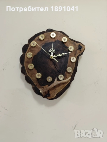 Подарък за ловец. Часовник от дърво. Стенен часовник., снимка 6 - Стенни часовници - 52805508